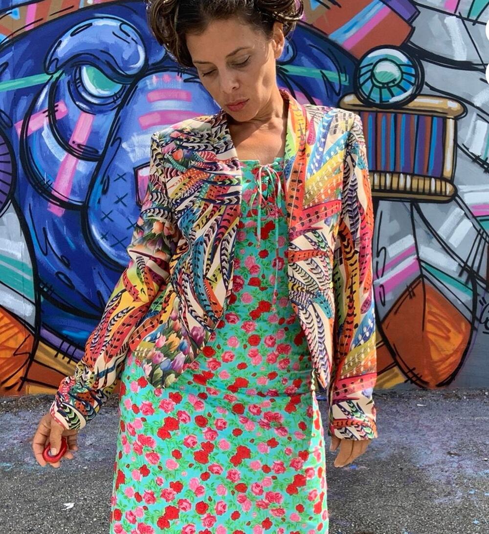 Ovi Tropical Print Jacket Size S Colorful Boho Resort Statement Blazer Boho Chic